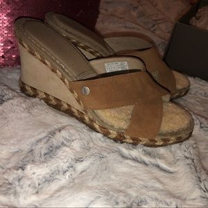 UGG Margot chestnut wedge sandal